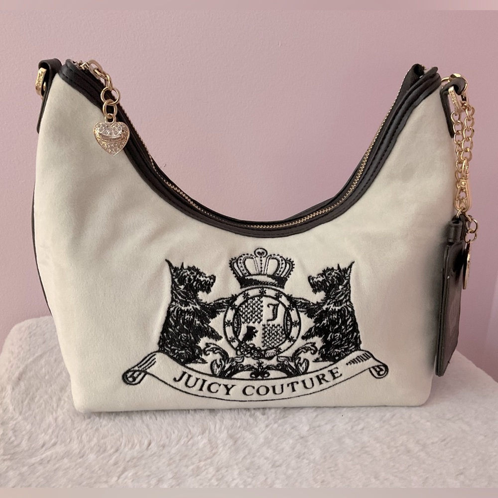 Juicy Couture classic Scottie dogs shoulder hobo bag
